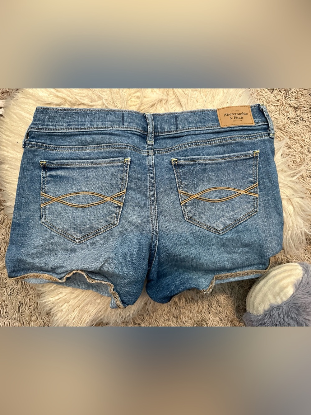Abercrombie & Fitch Medium Blue Denim Jeans with Contrast Stitching